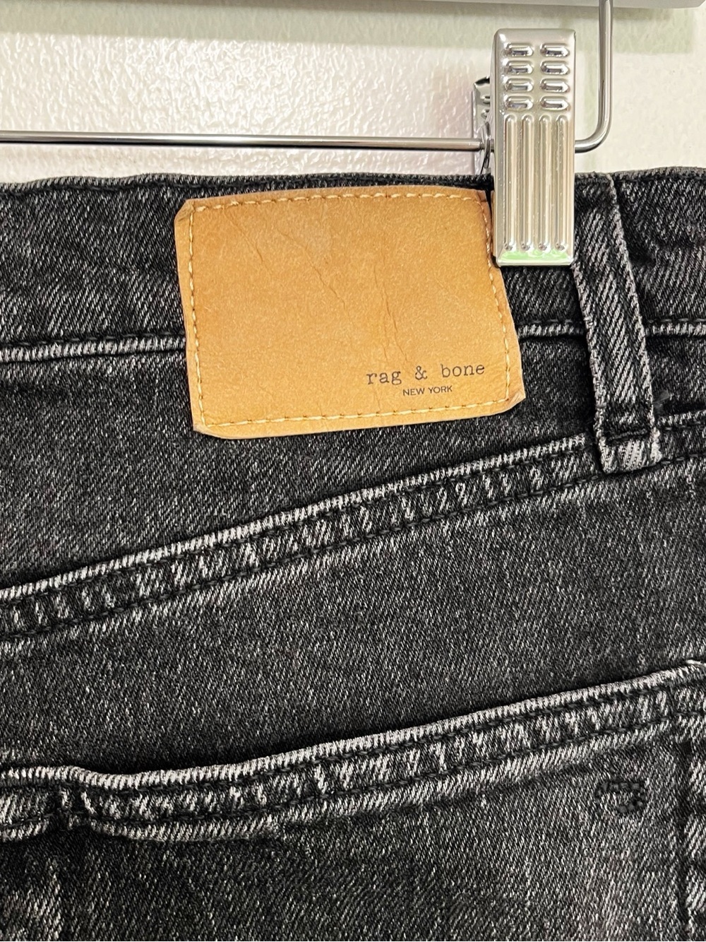 Rag & Bone Womens Wren High Rise Slim Straight Jean Highland Black Size 29 - Picture 8 of 10